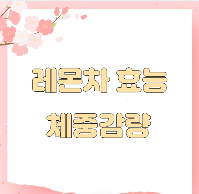 레몬차 효능 체중감량