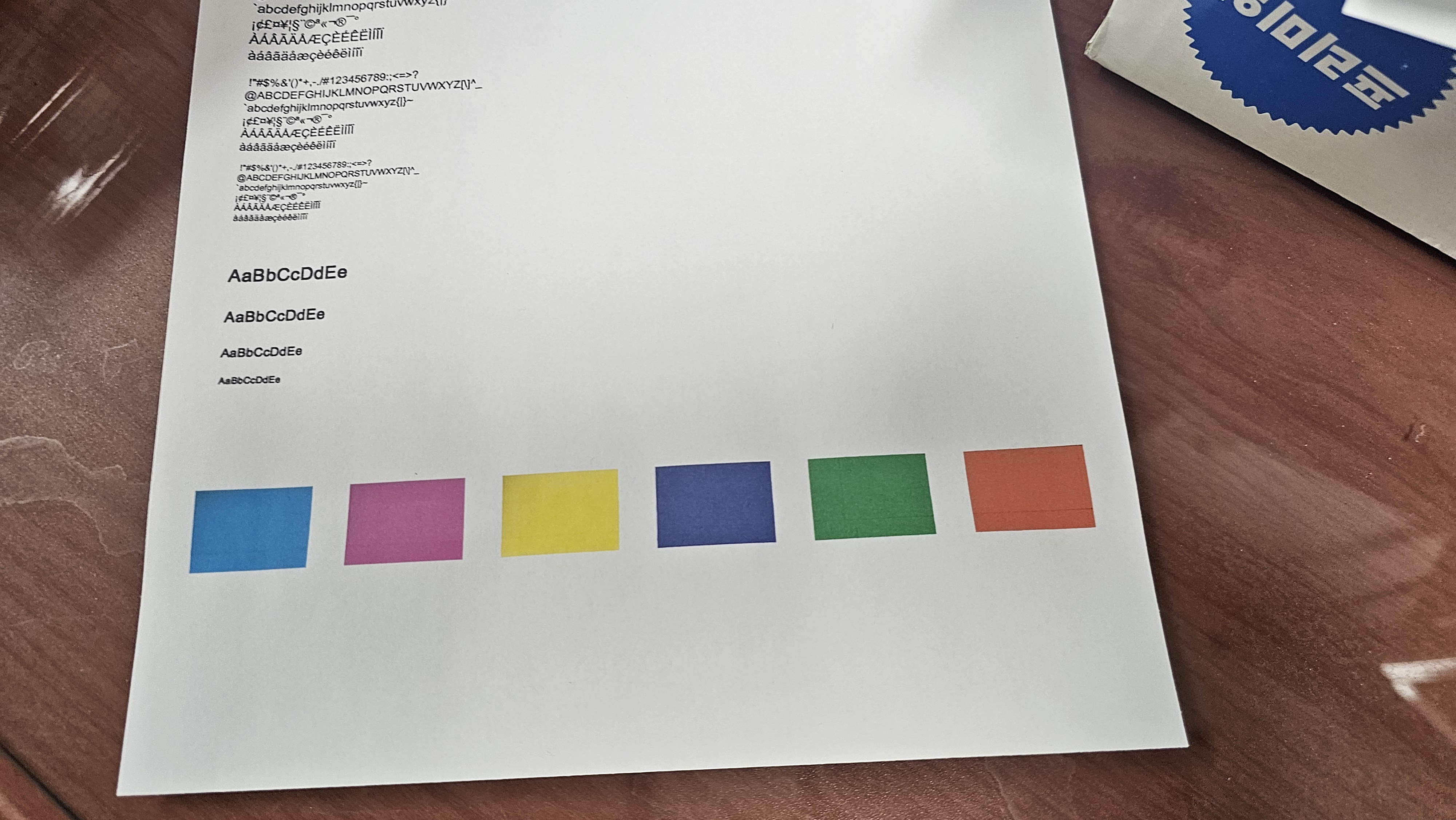 HP OfficeJet Pro 8640 컬러 출력 이상 상황 점검 사진