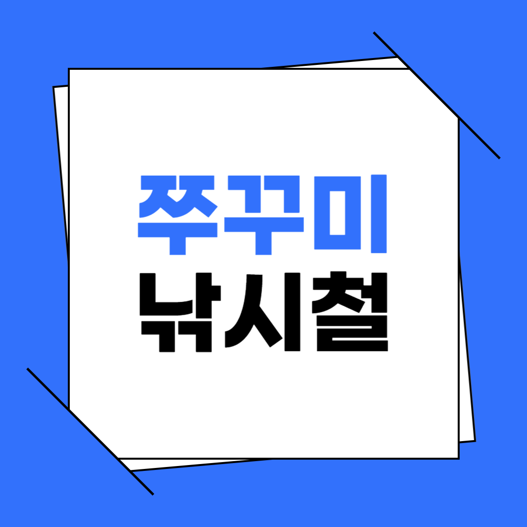 쭈꾸미 낚시 철
