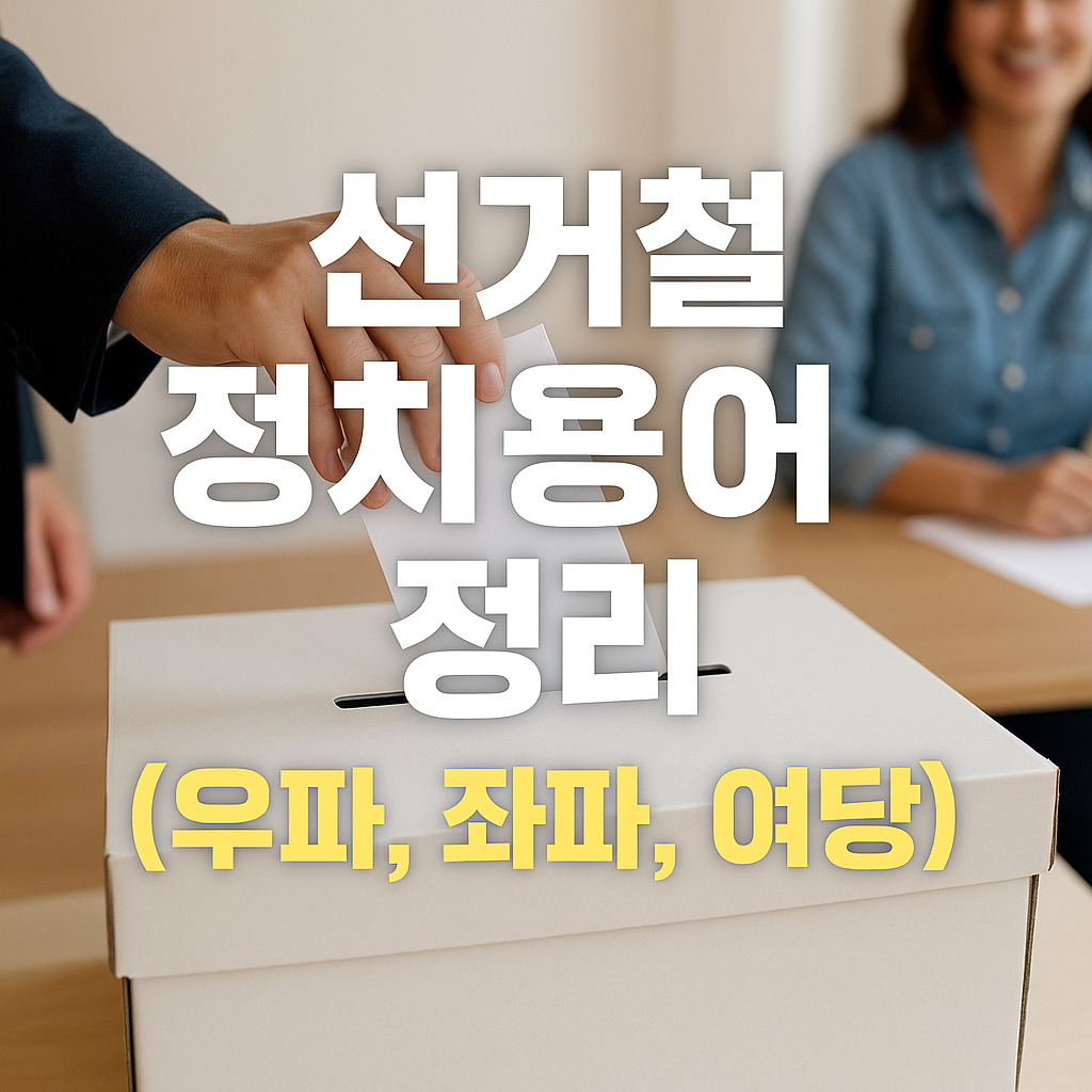 선거철 정치용어 정리 (우파, 좌파, 여당)