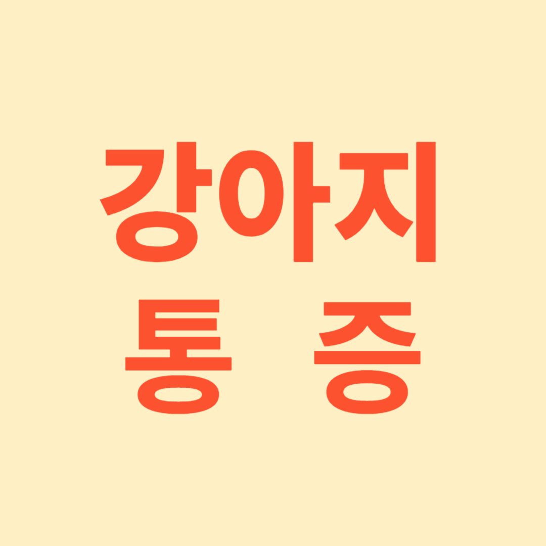 강아지 통증 신호