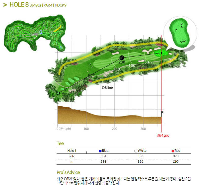 안성베네스트 골프클럽 동코스 8