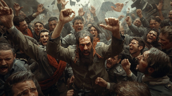 질서와 규율이 무너질 때 솟구치는 분노에 관한 그림