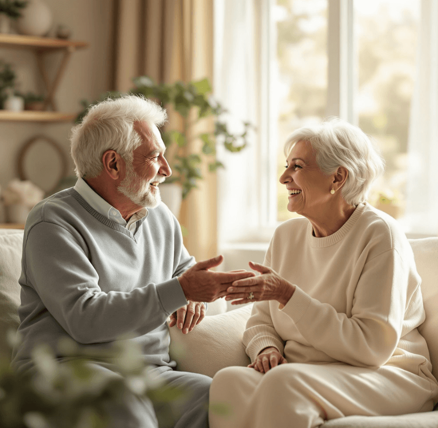 노인둘의행복한모습