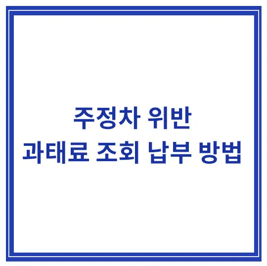 주정차-위반-과태료-조회
