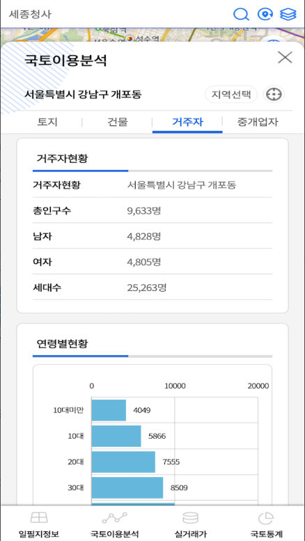 스마트국토정보 앱, 통합 주소검색, 도로명 및 지번 주소, 건물명 주소검색