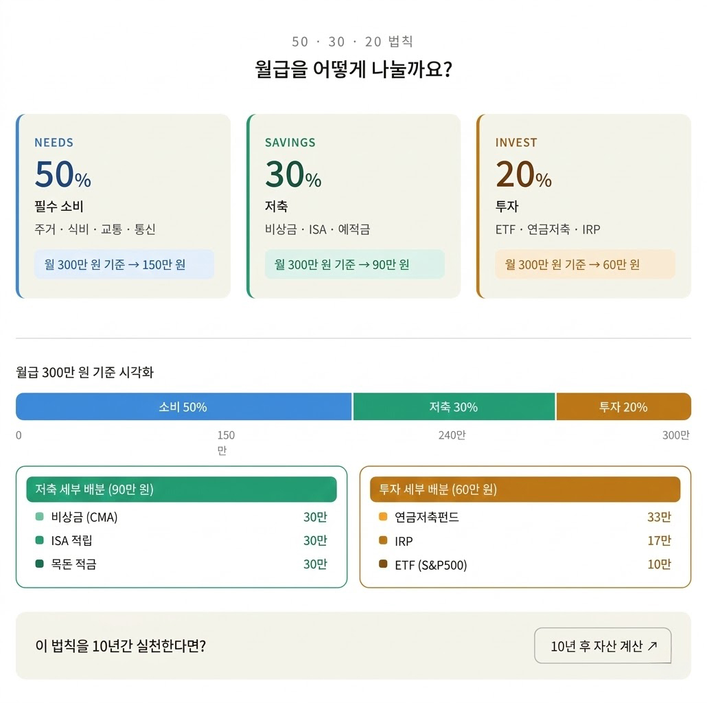 소비·저축·투자 비율 인포그래픽