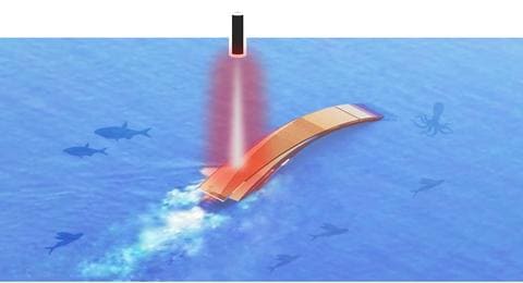 진공청소기처럼 물 표면에서 바다 유출 기름 제거하는 로봇