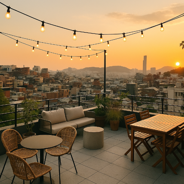 한남동 루프탑 사진