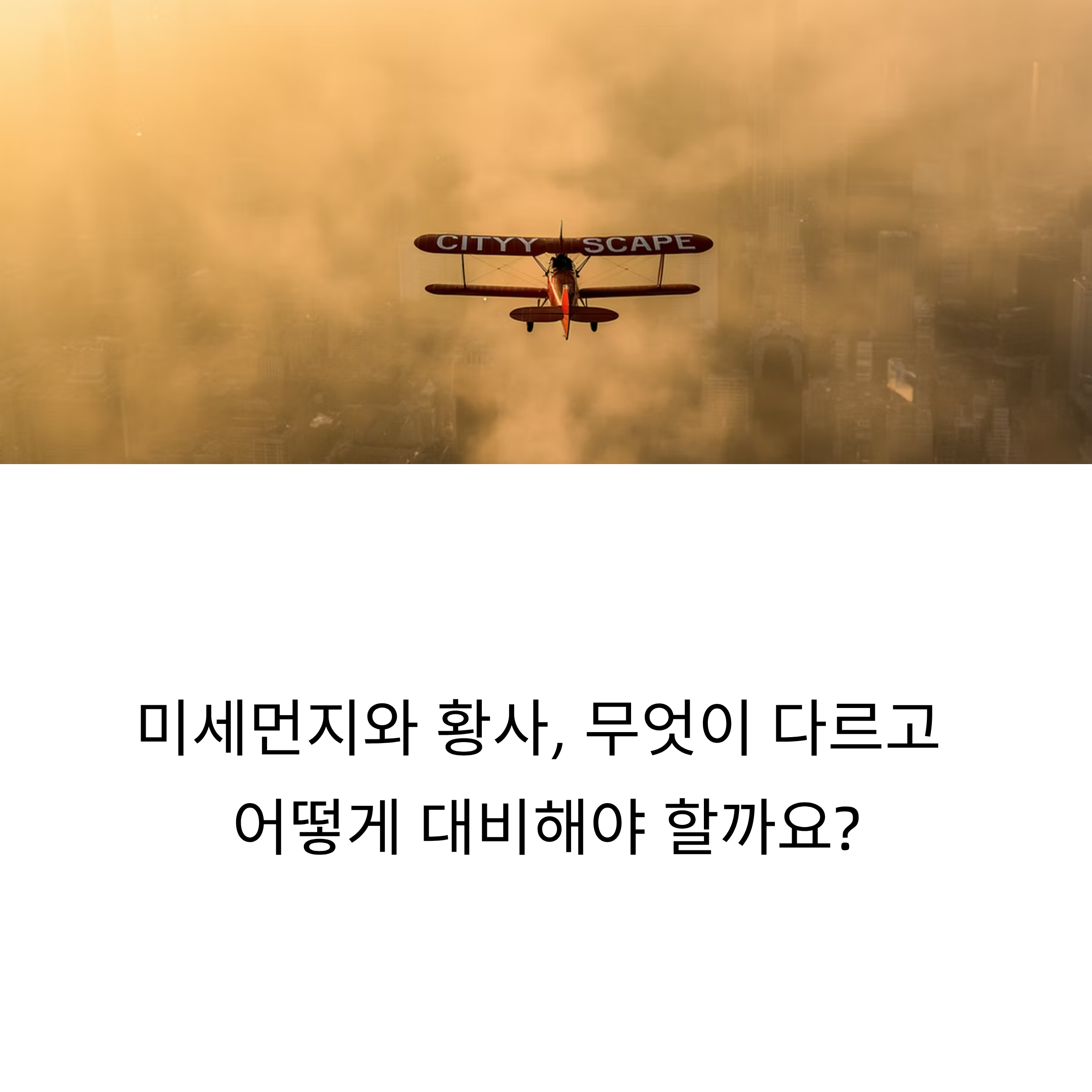 미세먼지와 황사의 차이와 건강 관리법 총정리