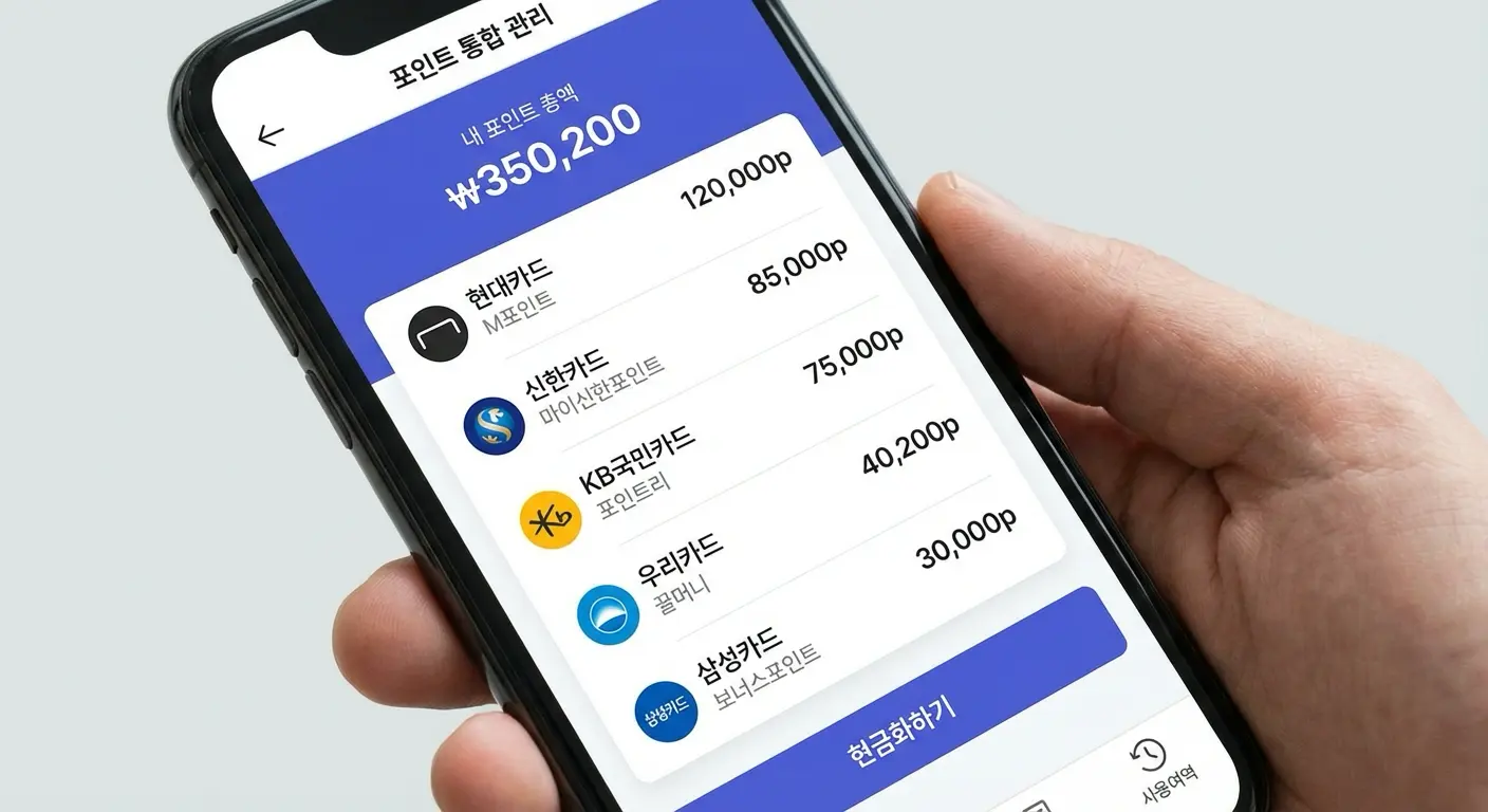 카드 포인트 사용 메뉴 화면