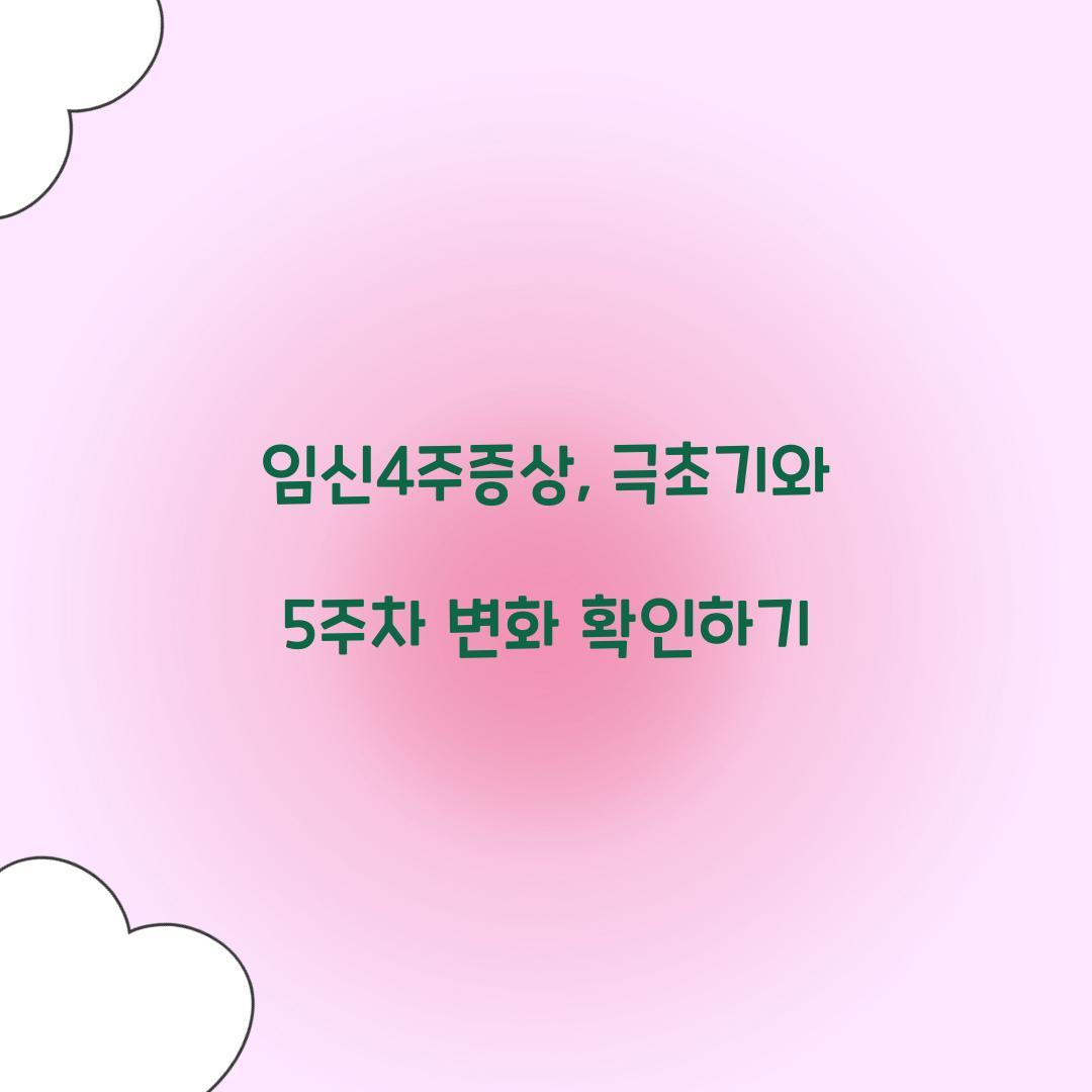 임신4주증상