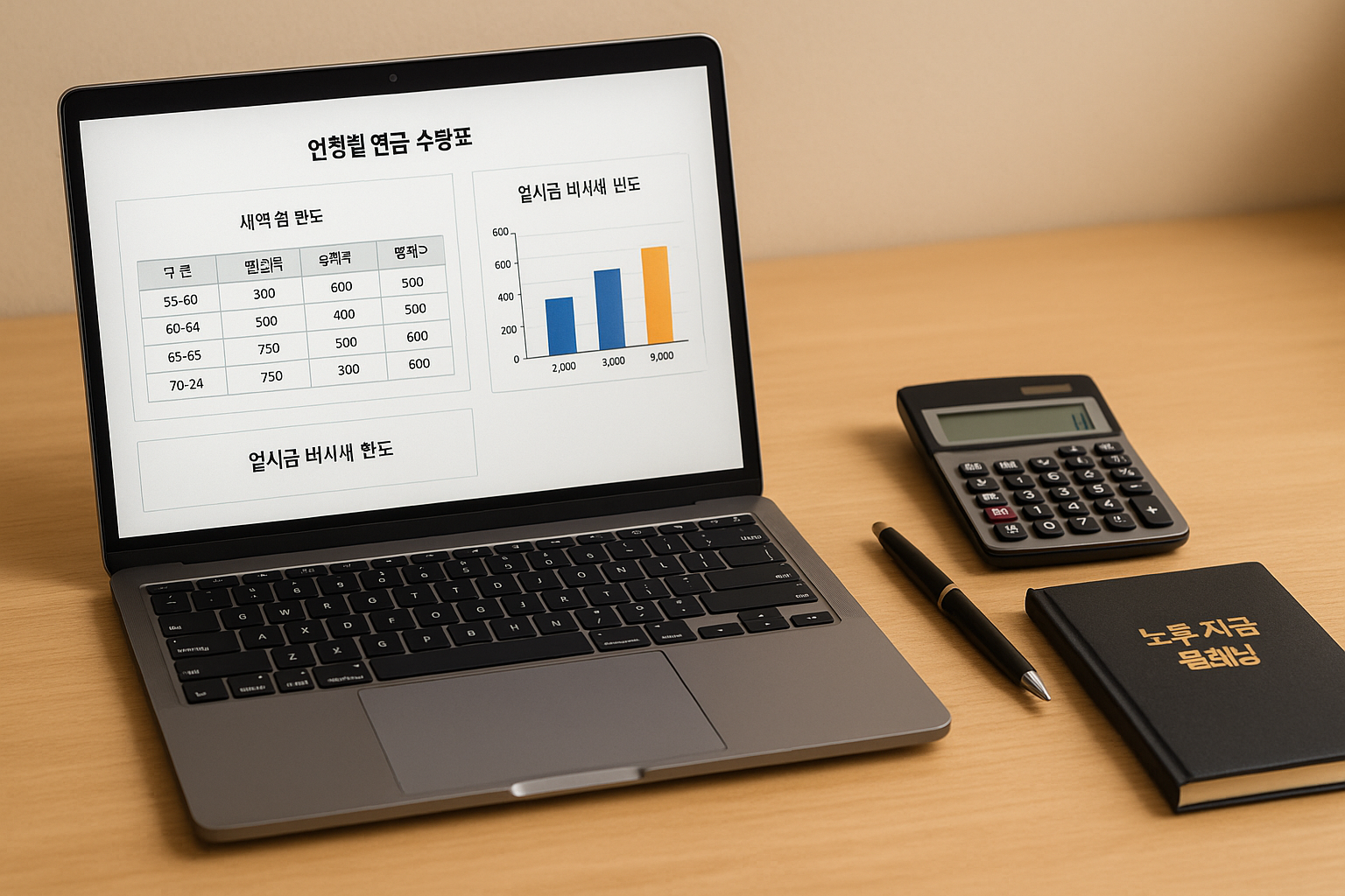 노후 자금 계획 수립 화면