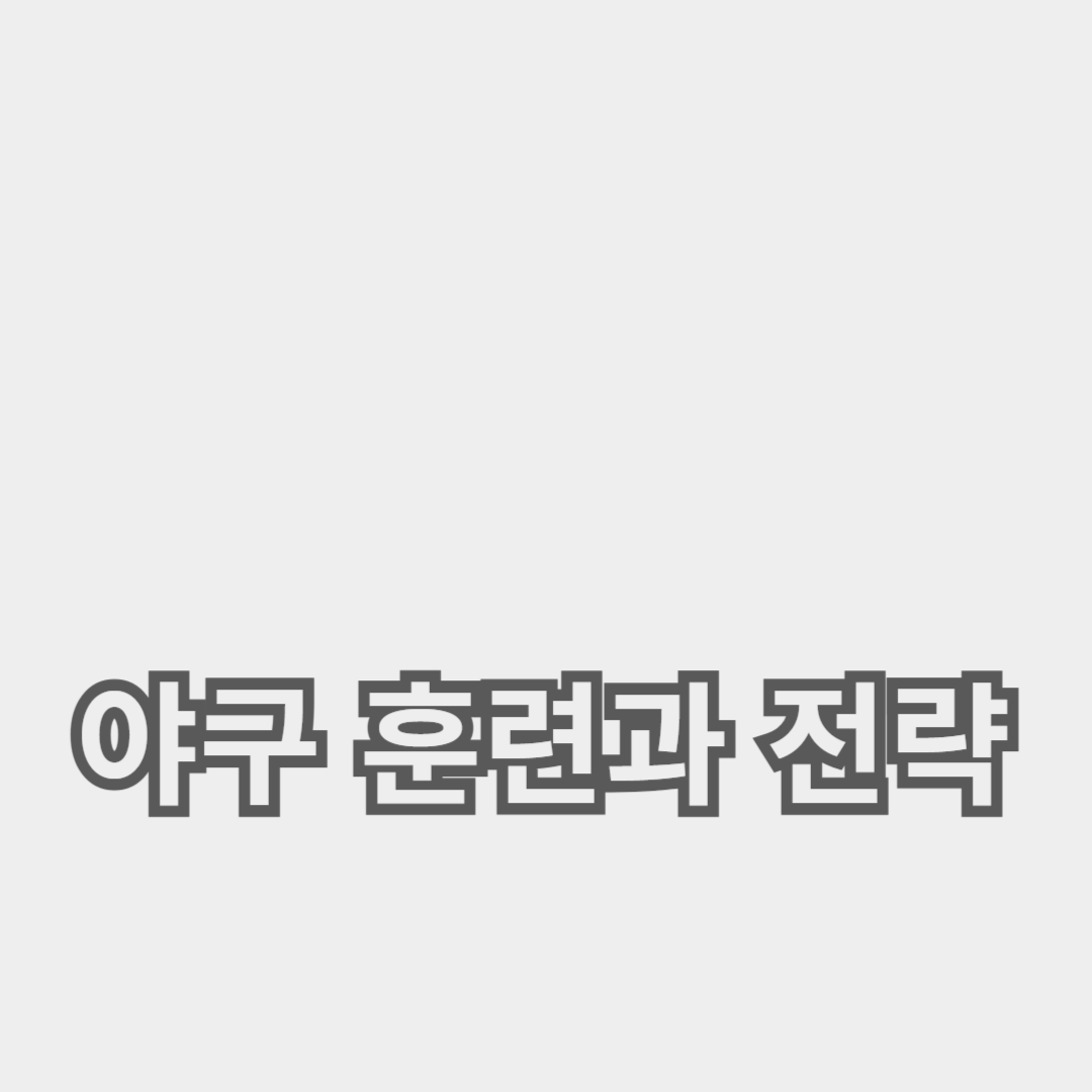 야구 훈련과 전략: 성공적인 경기 준비