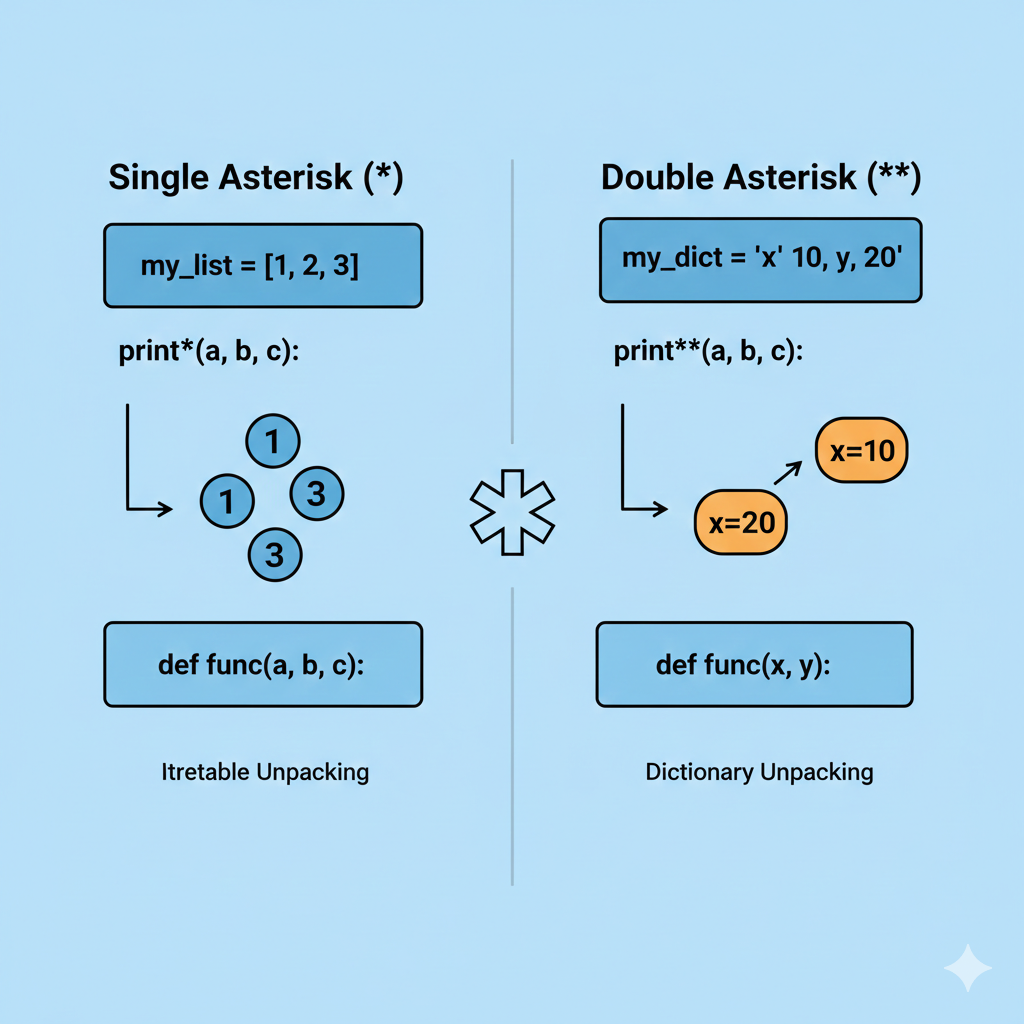 Asterisk(*)와 Double Asterisk(**) 언패킹