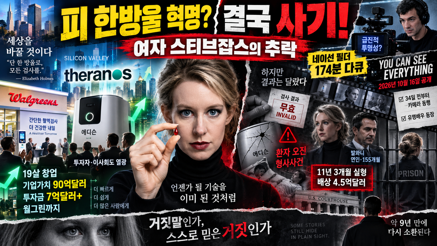 여자 스티브 잡스! 실리콘밸리를 뒤흔든 피 한 방울! 그리고 사기! 네이선 필더의 &lsquo;You Can See Everything&rsquo;