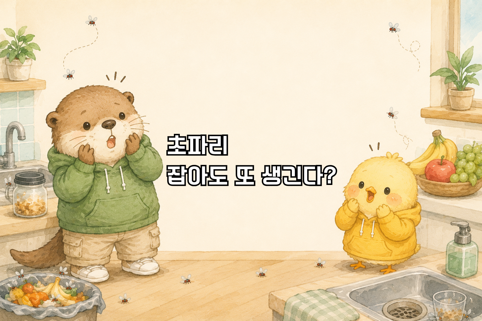 초파리가 계속 생기는 이유와 해결 방법을 소개하는 글