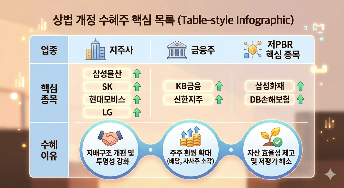 상법-개정-수혜주-핵심-종목-리스트-지주사-금융주-저PBR-종합-표