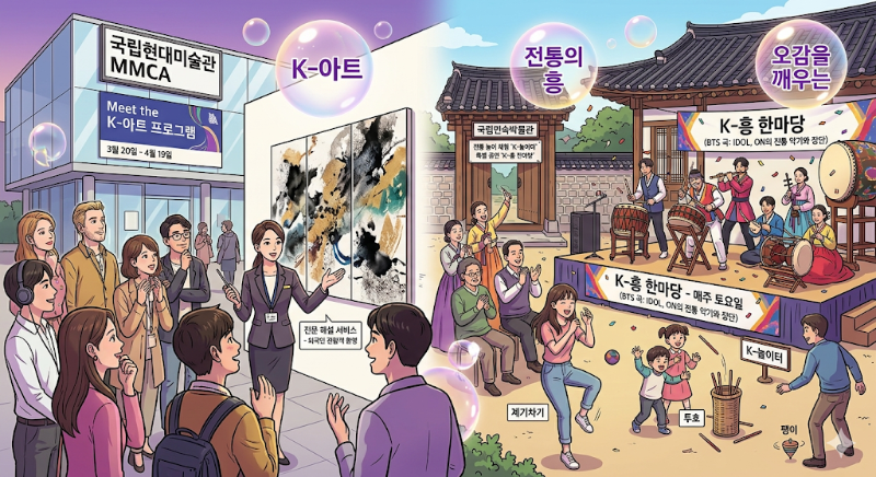 국립현대미술관 &amp; 국립민속박물관: 오감을 깨우는 K-아트와 전통의 흥