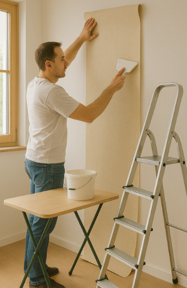 셀프 도배 인테리어