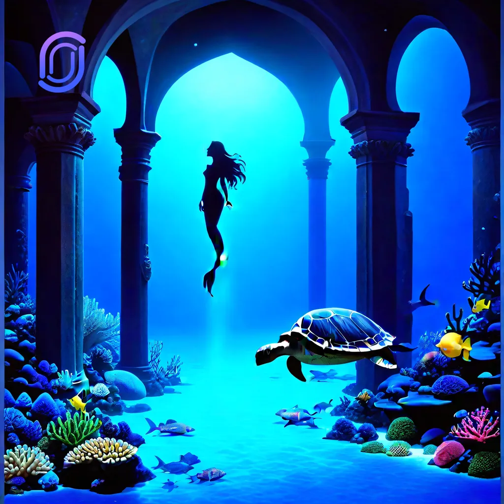 AI로 그린 신비로운 수중 왕국