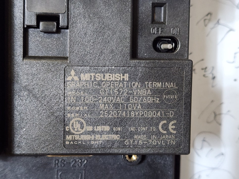 미쓰비시(MITSUBISHI) 터치패널 GOT1000 시리즈 (GT1572-VNBA) 터치 불능 수리 완료