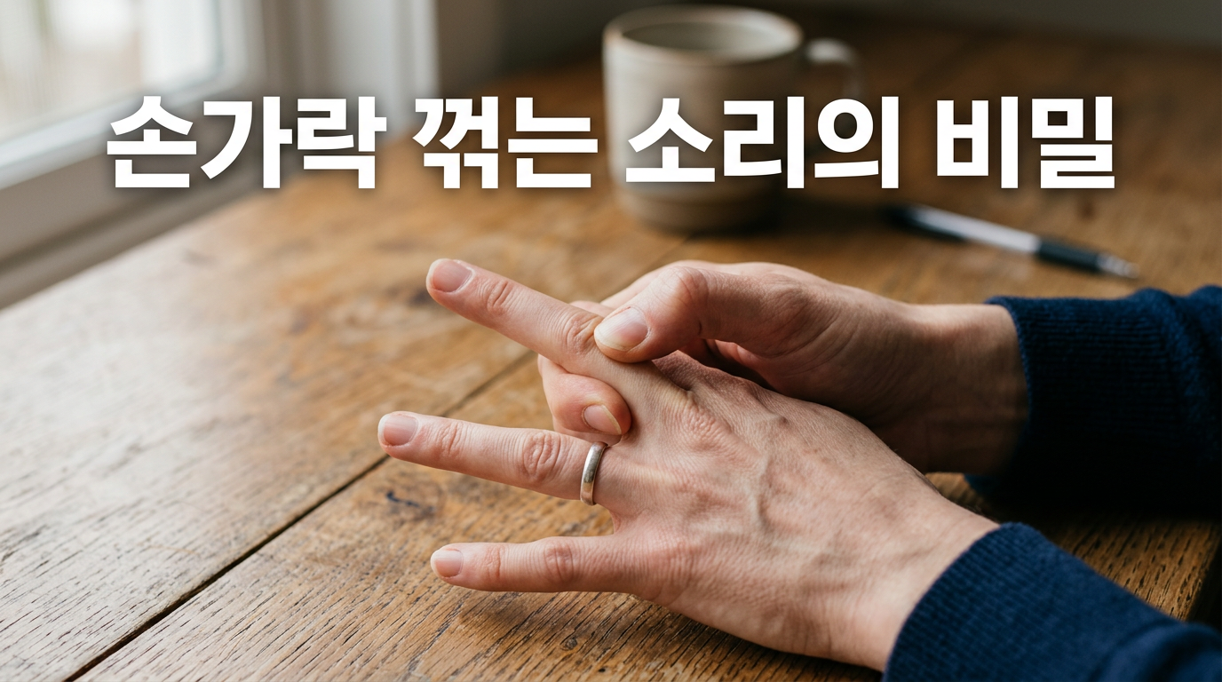 손가락 꺾는 소리와 관절 건강을 보여주는 사진