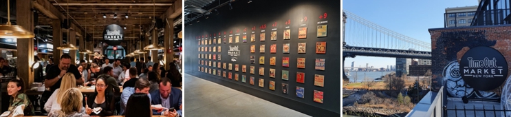 브루클린 Time Out Market 1층 푸드코트와 5층 Roof Top