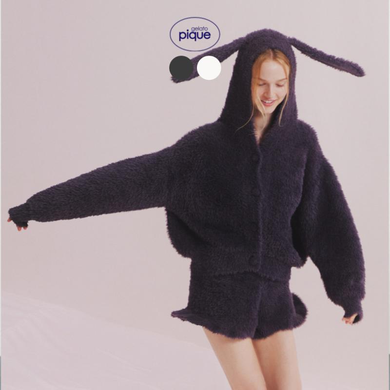 23FW 젤라또피케 토끼 모코 푸드 가디건 잠옷
