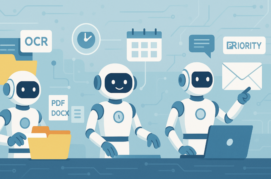 사무직을 위한 AI 자동화 추천 기술 (문서, 일정, 이메일)