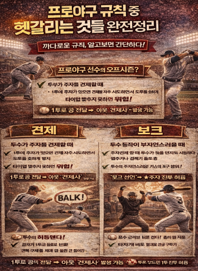 프로야구 규칙 중 헷갈리는 것들 정리 관련 사진
