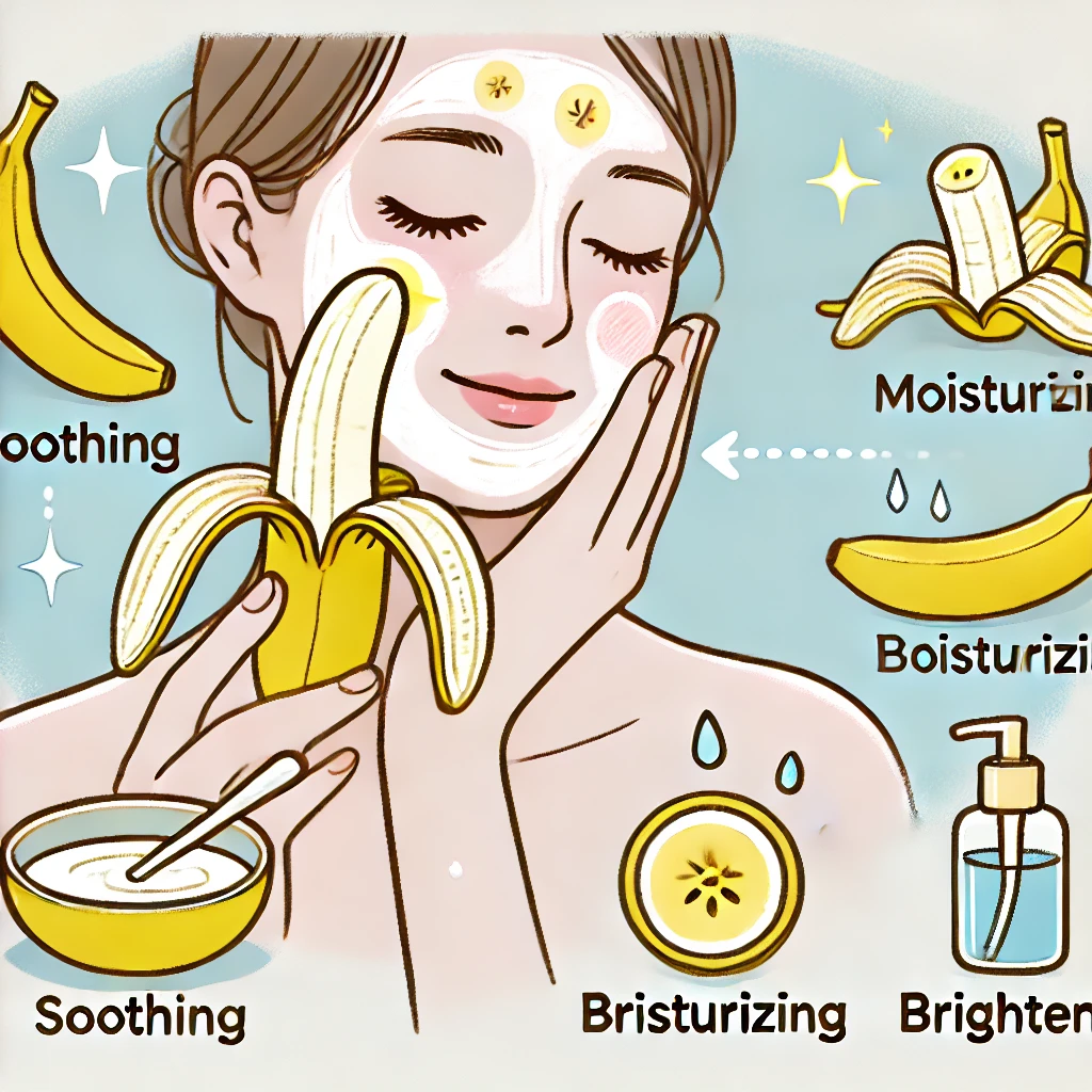 바나나 껍질을 활용할 수 있는 생활 꿀팁 - 3. 미용과 스킨케어에 활용하기