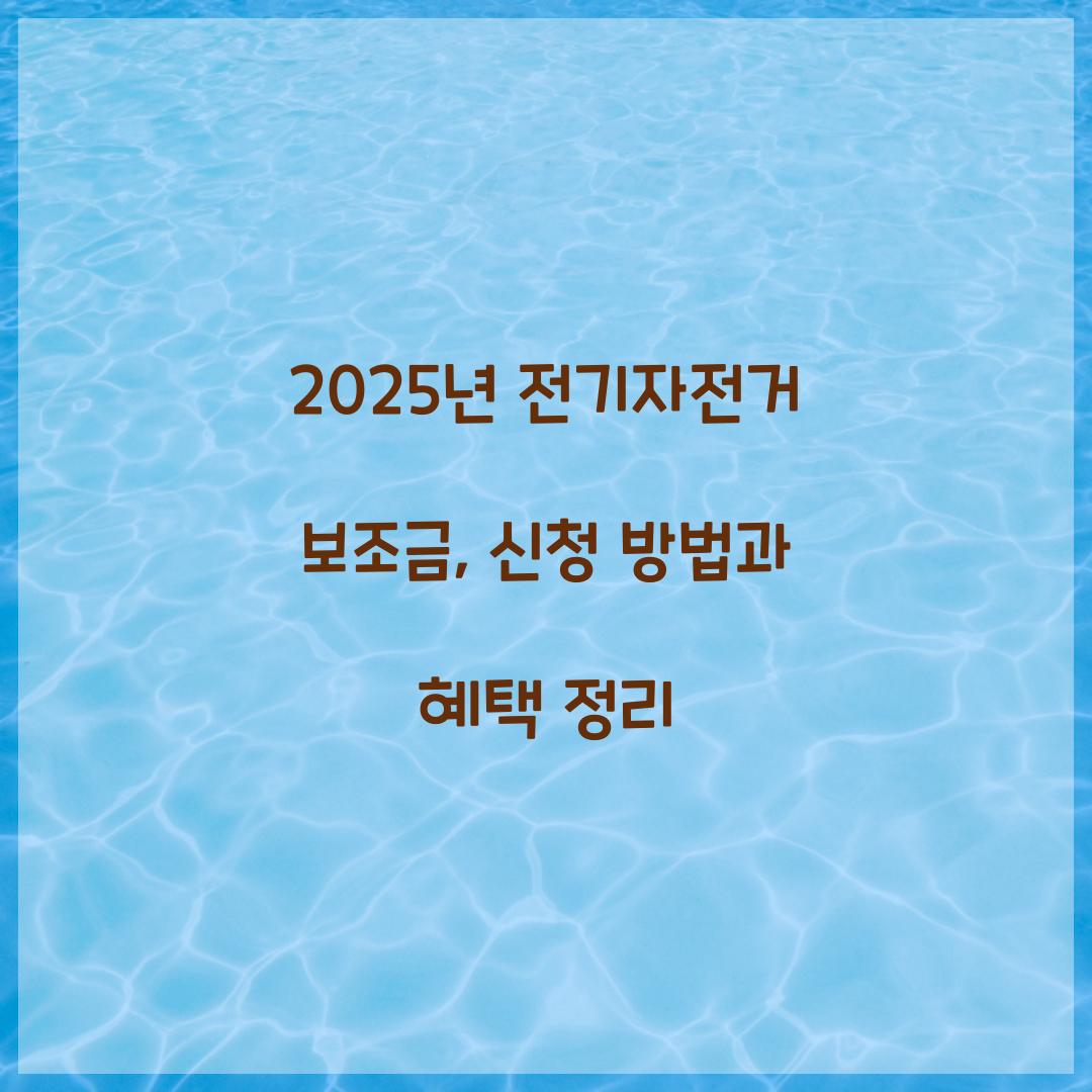 전기자전거 보조금
