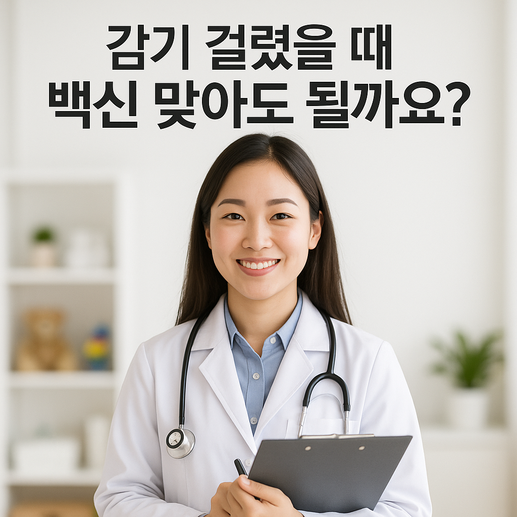 감기 걸린 아이 백신 맞아도 될까?