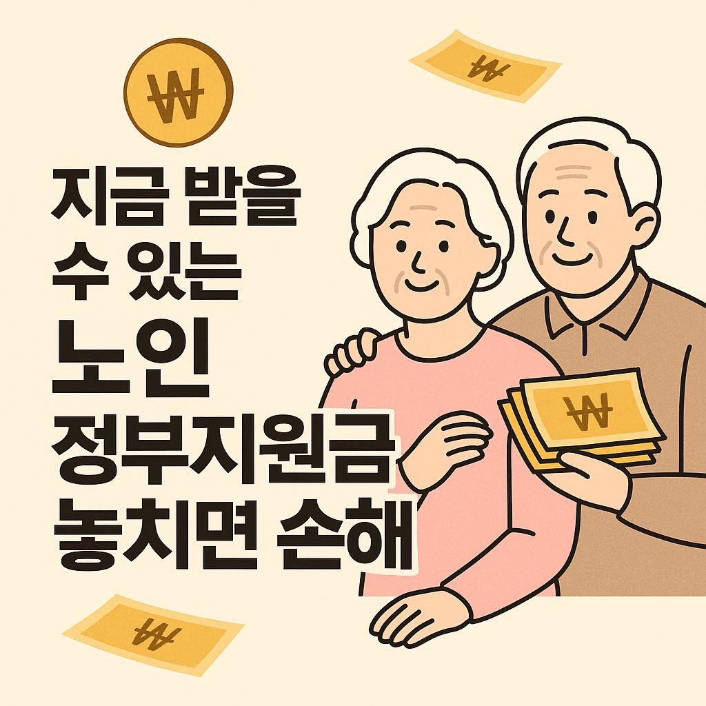 지금 받을 수 있는 노인 정부지원금, 놓치면 손해! 포스터 이미지