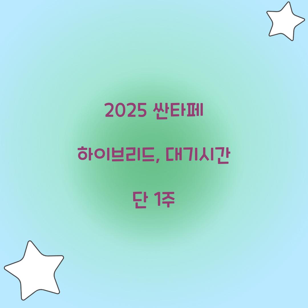 2025 싼타페 하이브리드
