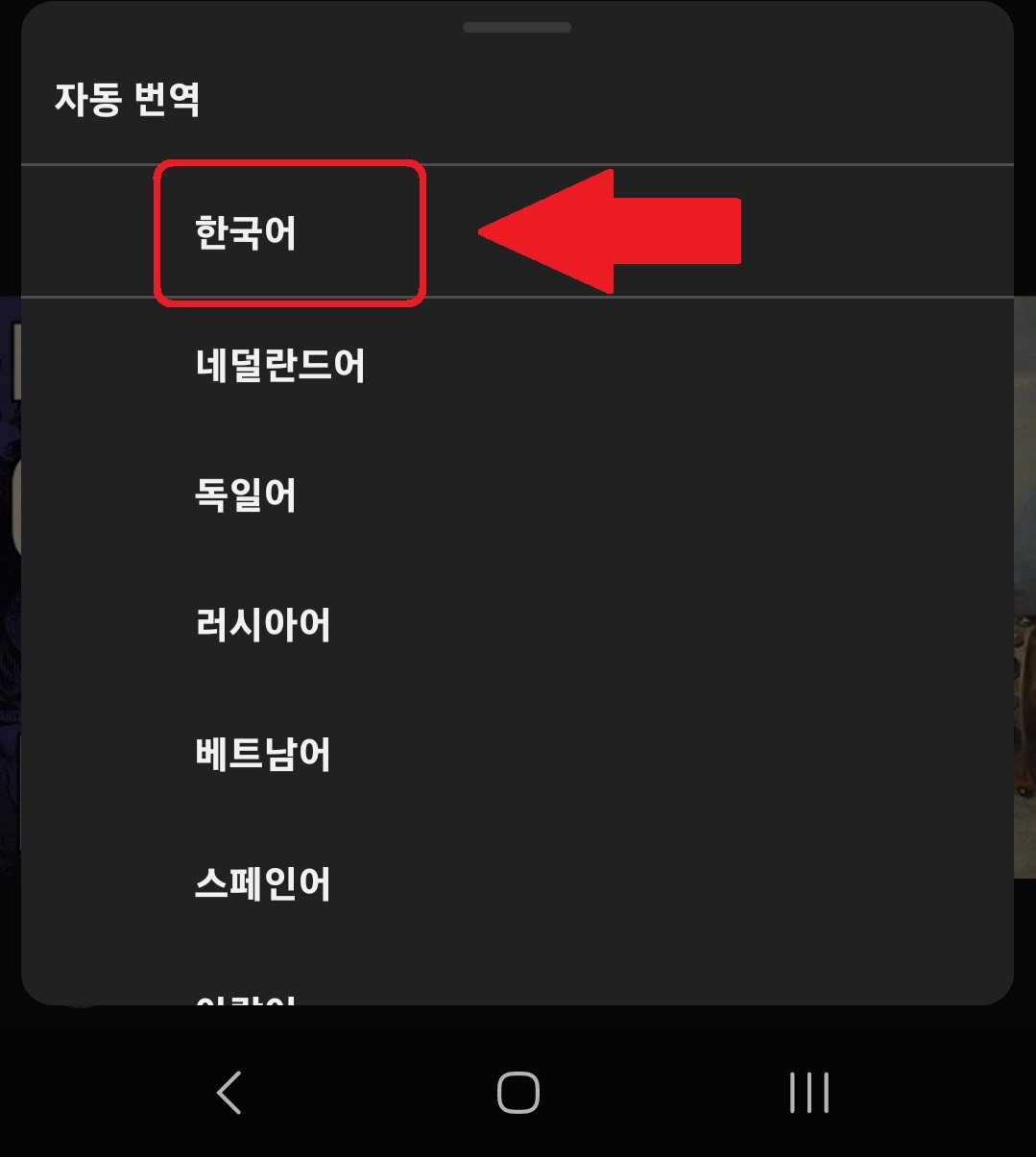 유튜브 한국어 한글 자막 보는 방법 4