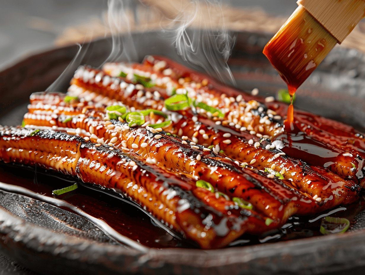 장어에-양념-바르는-이미지