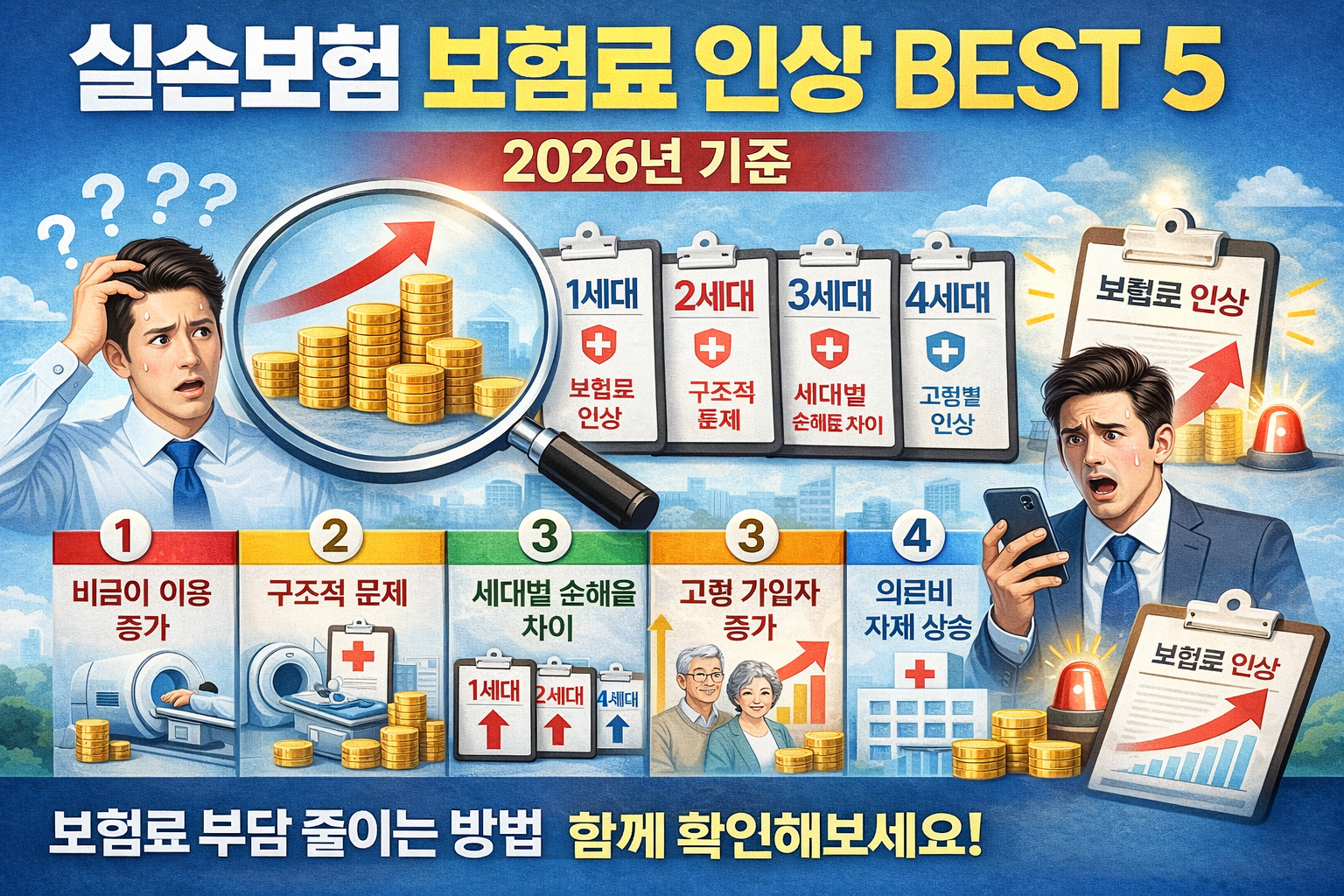실손보험 보험료 인상 이유와 절약 방법 BEST 5