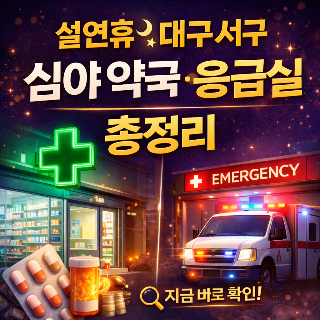 설연휴 대구 서구 심야 약국&middot;응급실 바로가기