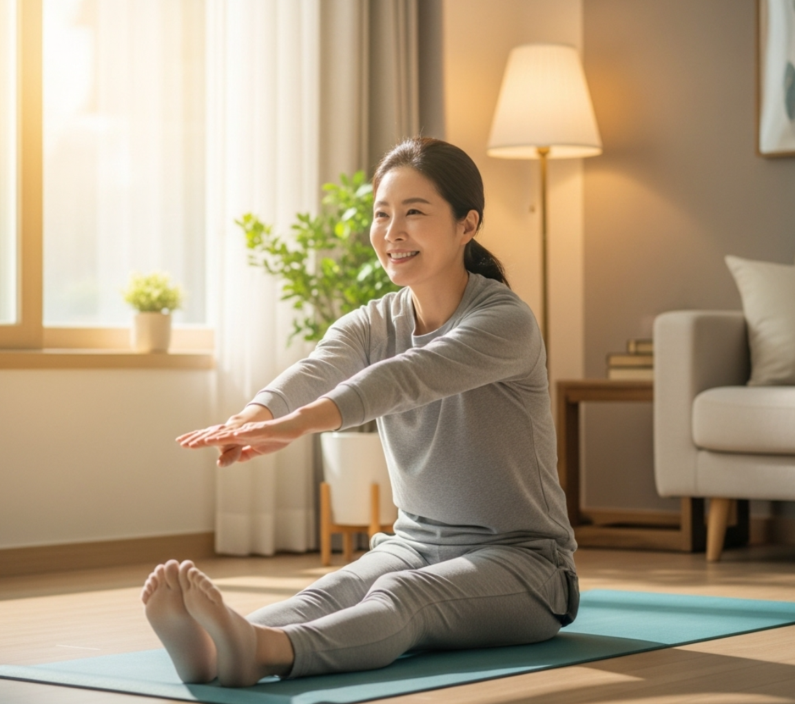 갱년기 극복의 열쇠, 집에서 시작하는 '순한 맛' 근력 운동