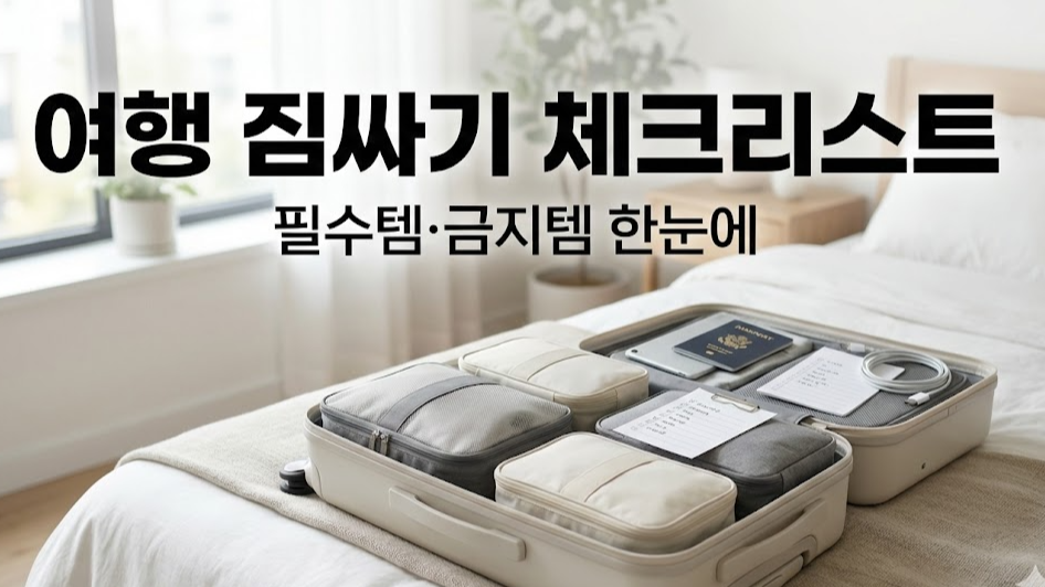 여행 짐싸기 체크리스트(필수템/금지템): 출국 전 10분 점검으로 ‘공항에서 버리는 짐’ 0개 만들기