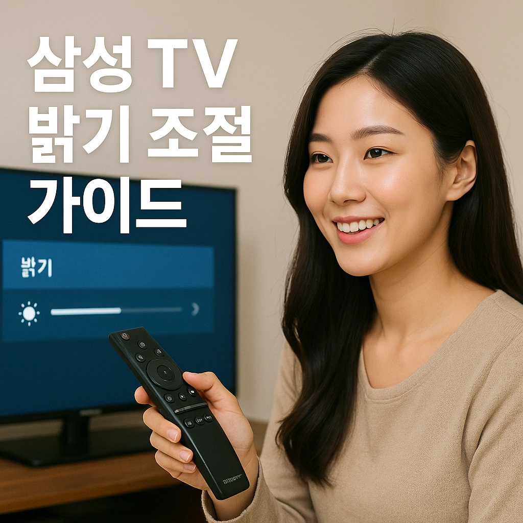 삼성 TV 밝기 조절 가이드