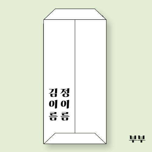 축의금 봉투 뒷면 부부 이름 쓰는 법