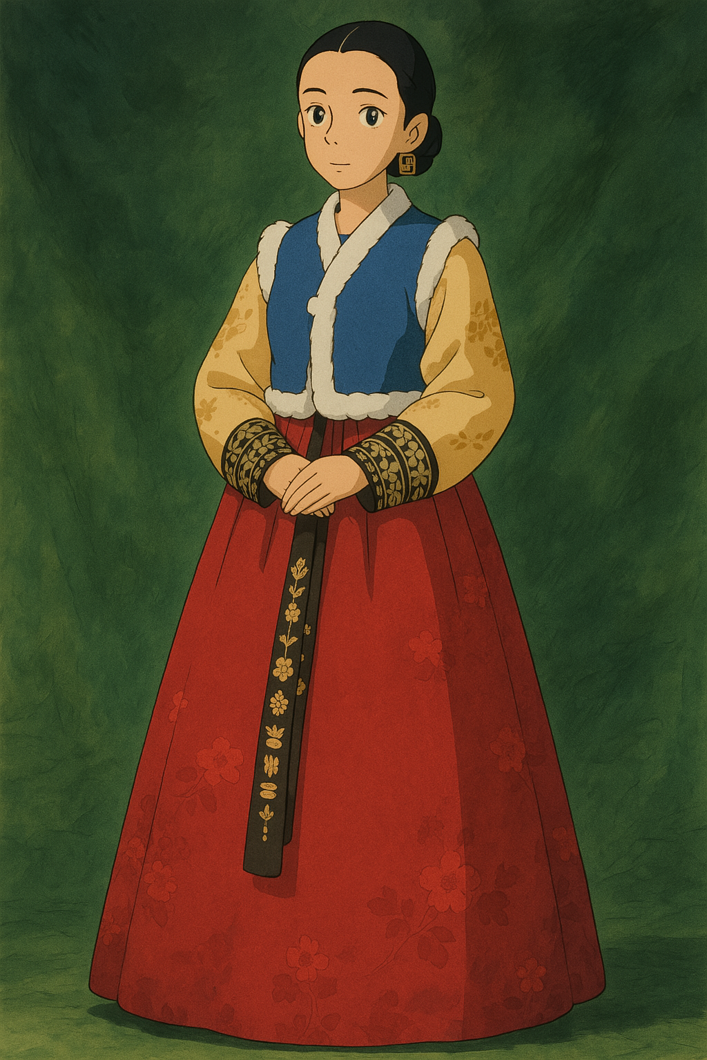 지브리 스타일 한복