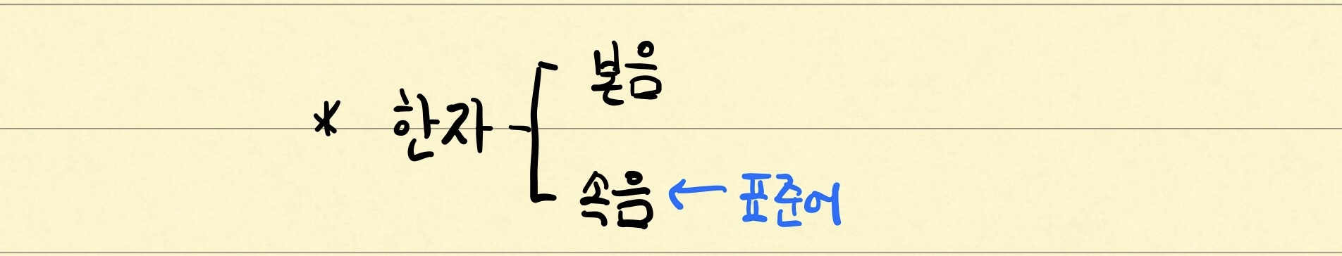 한자는 본음과 속음이 있다는 노트 정리