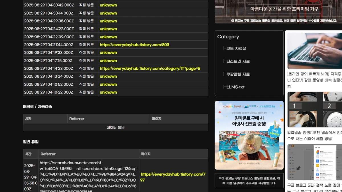 방문자 유입 경로 파악하는 방법