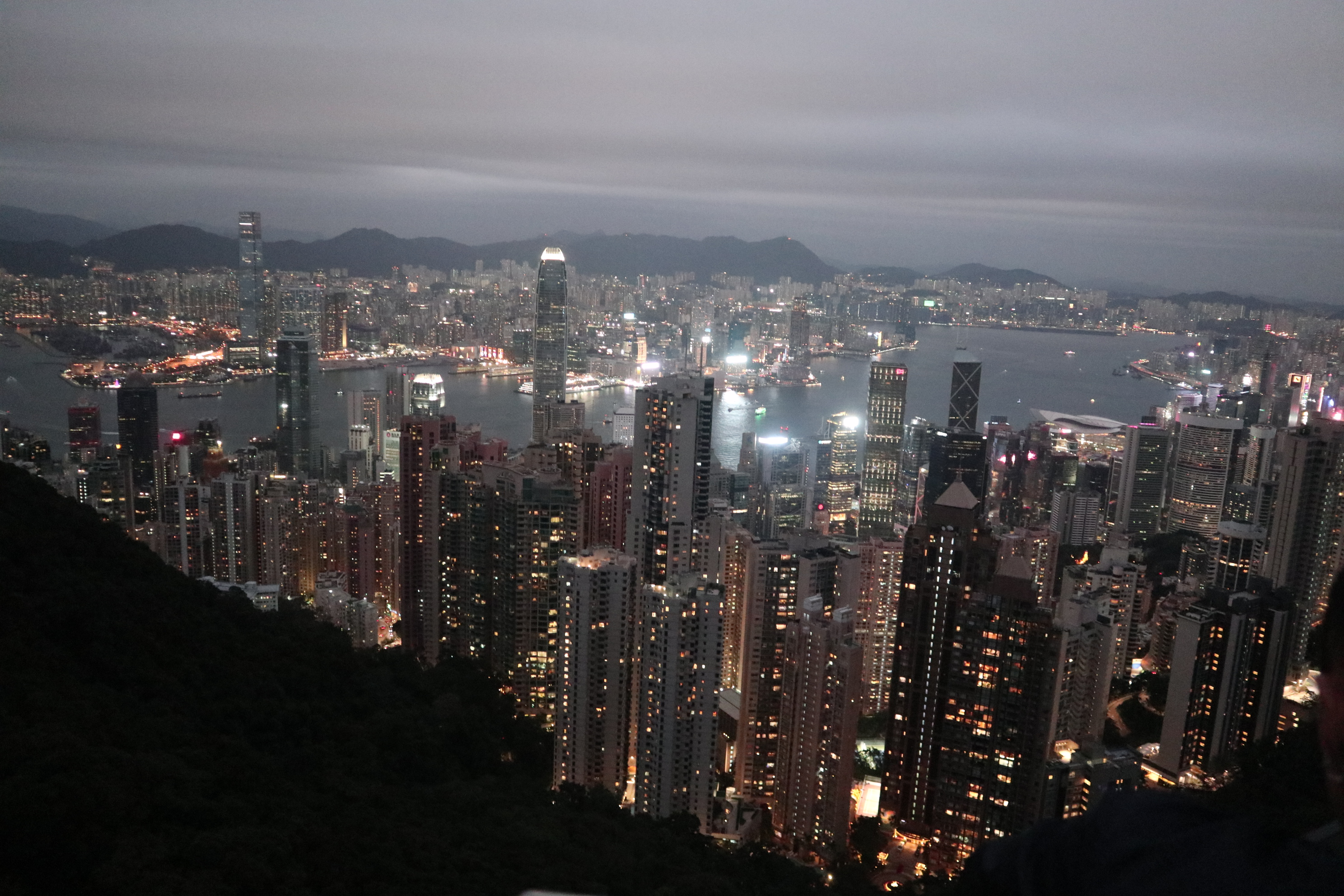 빅토리아 피크에서 본 홍콩 야경