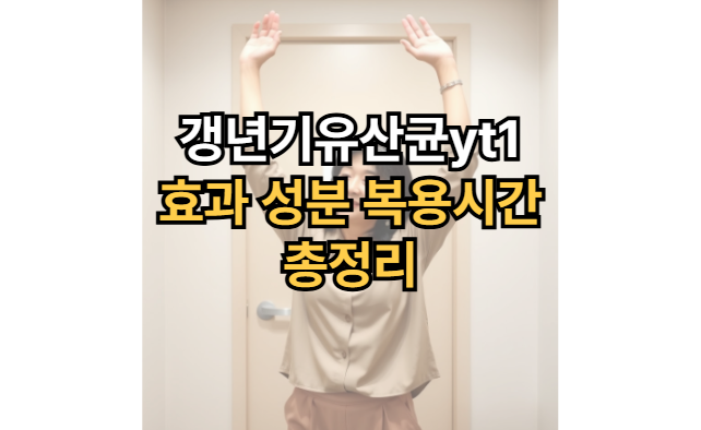 갱년기유산균yt1-효과-성분-복용시간