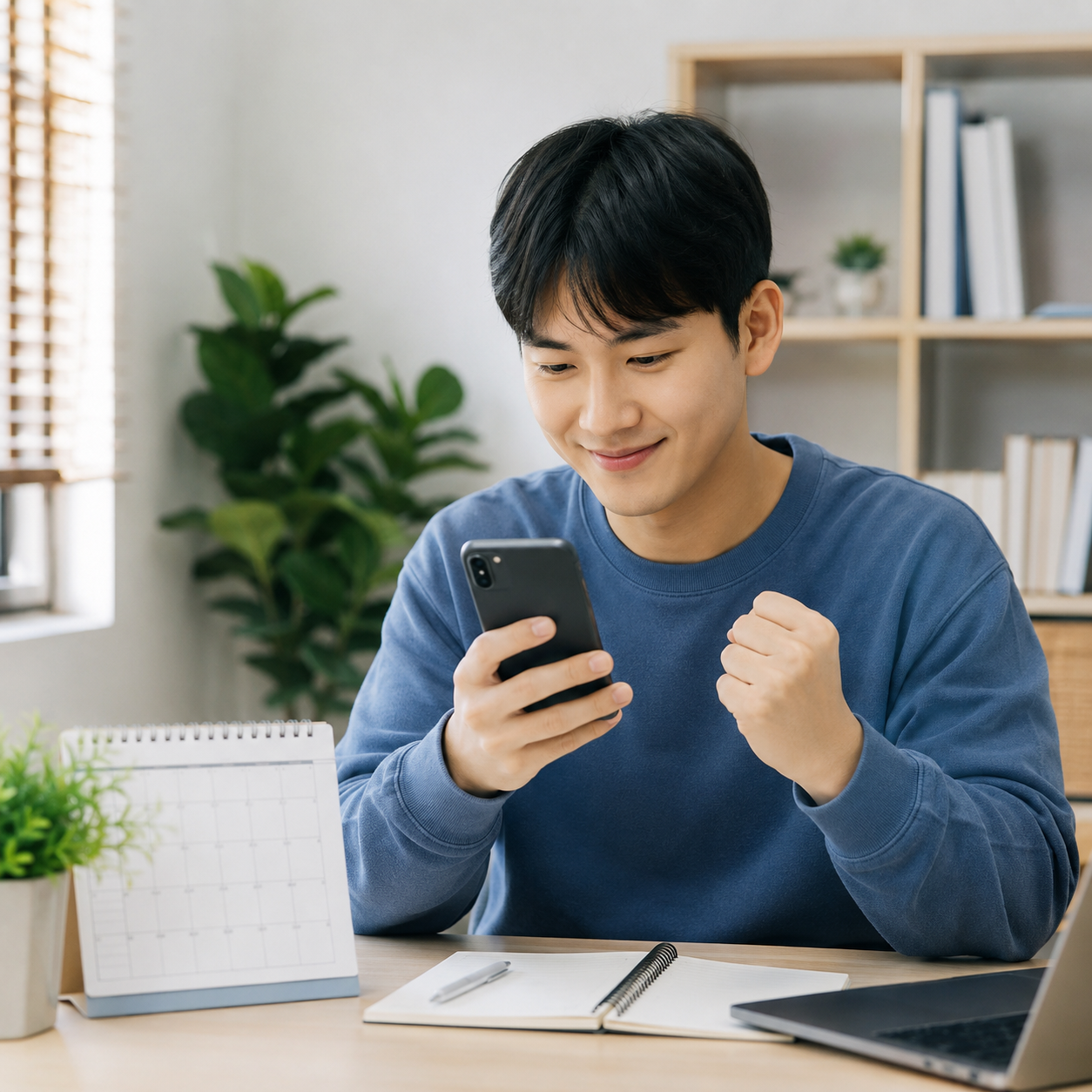 신청 결과 확인 장면